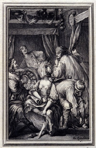 Le Cradle - i "" Fortællinger og noveller i vers "" af Jean La Fontaine. 1776. Illustration af P.P. Choffard. af Pierre Philippe Choffard