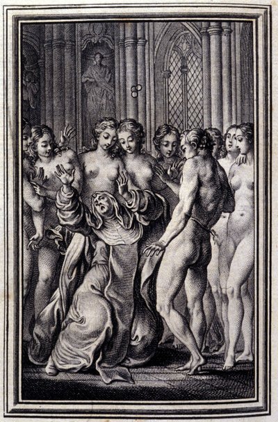 Le Glouches - i "Fortællinger og noveller på vers" af Jean La Fontaine. 1776. Illustration af P.P. Choffard. af Pierre Philippe Choffard