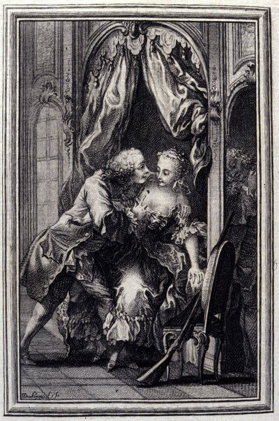 Misforståelser - i "" Fortællinger og noveller på vers"" af Jean La Fontaine. 1776. Illustration af P.P. Choffard. af Pierre Philippe Choffard