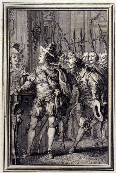 Mona Lisa - i "" Fortællinger og noveller i vers "" af Jean La Fontaine. 1776. Illustration af P.P. Choffard. af Pierre Philippe Choffard