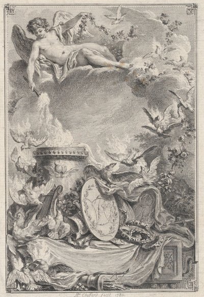 Erindringsmønt for et ægteskab, 1780. af Pierre Philippe Choffard