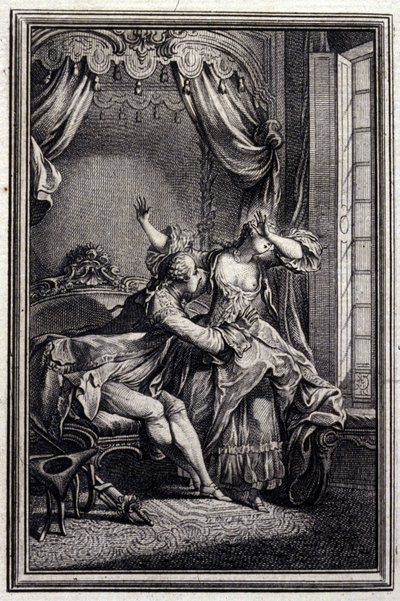 Richard Minulto - i "Tales et nouvelles en vers" af Jean La Fontaine. 1776. Illustration af P.P. Choffard. af Pierre Philippe Choffard