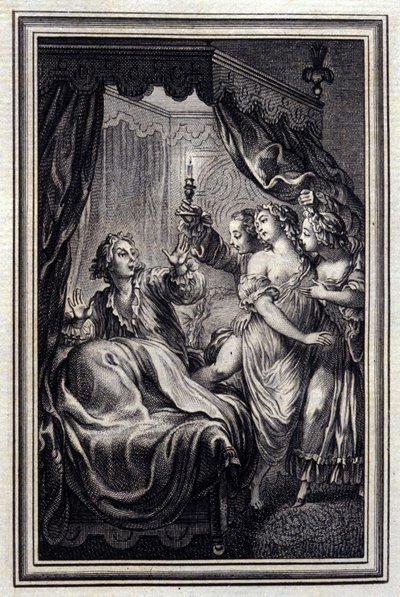 Vi lægger aldrig mærke til alt - i "Tales et nouvelles en vers" af Jean La Fontaine. 1776. Illustration af P.P. Choffard. af Pierre Philippe Choffard
