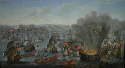 CombateNavalDePalermo16760602PierrePuget1677 af Pierre Puget