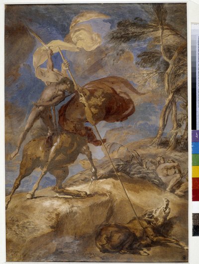 Skitse af "" Achilles Education af Centaur Chiron" af Pierre Puget