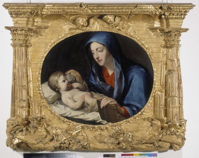 Jesusbarnets søvn (olie på lærred) af Pierre Puget