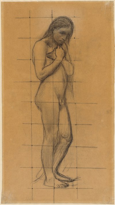Stehender männlicher Akt af Pierre Puvis de Chavannes