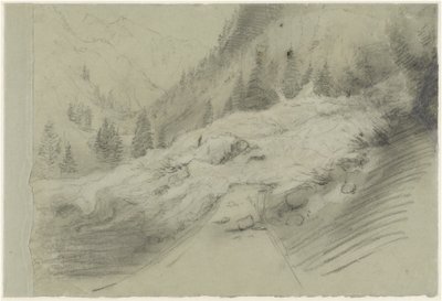Lavine i et alpelandskab af Pierre Puvis de Chavannes