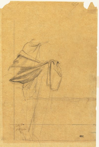 Drapery Study, anden halvdel af 1800-tallet. af Pierre Puvis de Chavannes