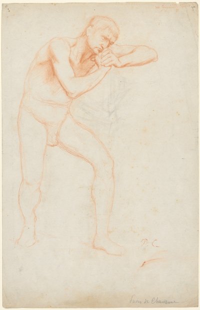 Nøgen mand, 1891. af Pierre Puvis de Chavannes
