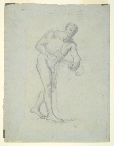Nøgen figur med en kolbe af Pierre Puvis de Chavannes