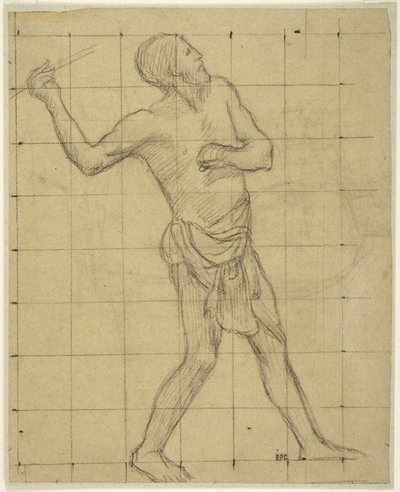 Picardisk spydkaster, studie til Pro Patria Ludus, Amiens, Musée de Picardie af Pierre Puvis de Chavannes