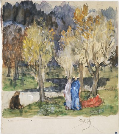 Hellig lund af Pierre Puvis de Chavannes
