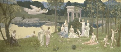 Den hellige lund, kunstens og musernes elskede af Pierre Puvis de Chavannes