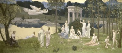 Den hellige lund, kunstens og musernes elskede, 1884-89 af Pierre Puvis de Chavannes