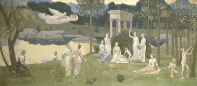 The Sacred Grove, Loved of the Arts and the Muses, 188489. af Pierre Puvis de Chavannes