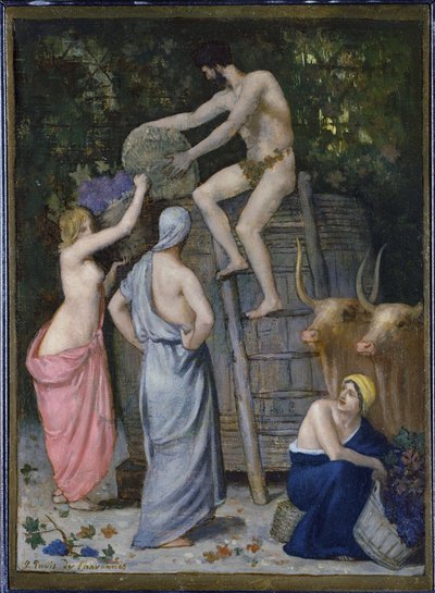 Vinpressen af Pierre Puvis de Chavannes