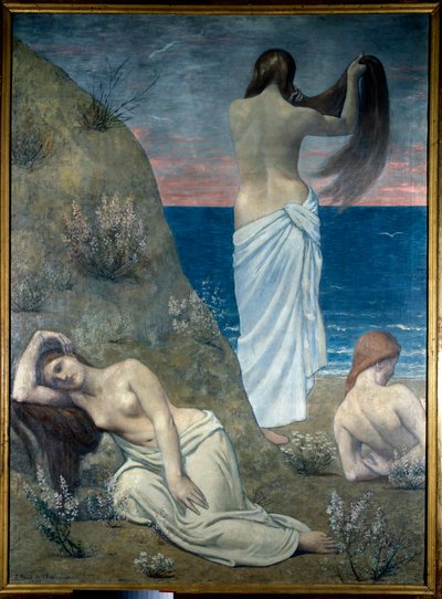 Unge piger ved havet af Pierre Puvis de Chavannes