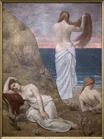 Unge piger ved havet af Pierre Puvis de Chavannes