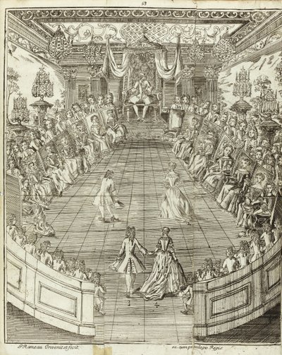 Illustration fra Den dansende Mester, 1734 af Pierre Rameau