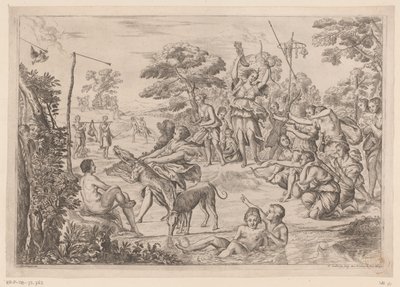 Dianas nymfer Bueskydning af Pierre Scalberge