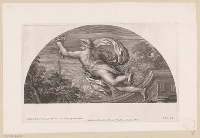 Flyvende Merkur, set bagfra Skildringer af heltegerninger (serietitel) Heroicae virtutis imagines (...) (serietitel) af Pierre Simon (I)