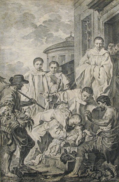 Sankt Benedikt genopliver et barn, 1700-tallet. af Pierre Subleyras