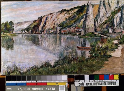 ""Bayards klipper"" (Klippen ved Bayard (?)) Maleri af Pierre Thevenet (1870-1937) 20. århundrede Mikalojus Konstantinas Ciurlionis Fine Arts Museum, Kaunas, Litauen af Pierre Thevenet