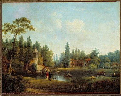 Den lille landsby Petit Trianon i Versailles Maleri af Pierre Joseph Wallaert (1753-1812) 1803 Søn. 0,56x0,72m af Pierre Wallaert