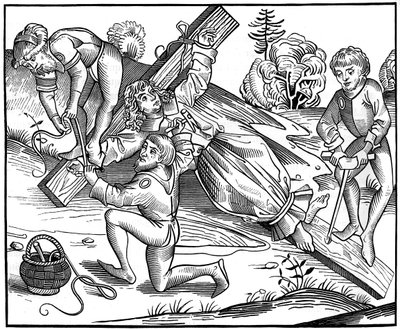 Spædbarnet Richard af Pontoise korsfæstet af jøder, 1493 1849. af Pierre Wolgmuth