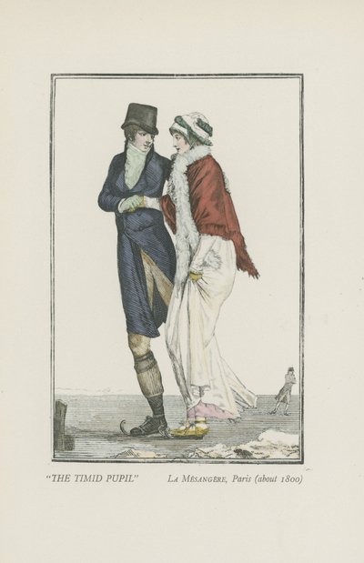 Timid elev, Paris (omkring 1800) af Pierre de La Mesangere