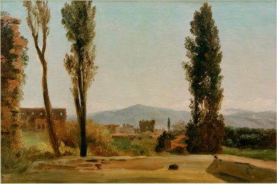 I Farnese Gardens: De tre poppel og Monte af Pierre de Valenciennes
