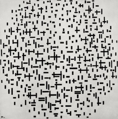 Composition in Line (Linienkomposition) af Piet Mondrian