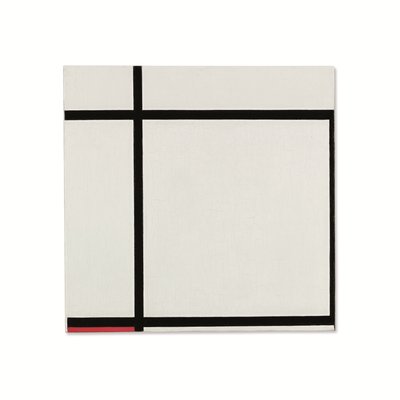 Komposition II, med rød af Piet Mondrian