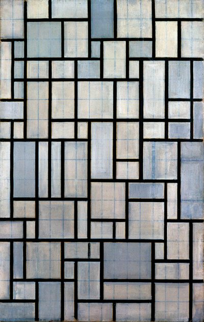 Komposition med gitter 2, 1915 af Piet Mondrian