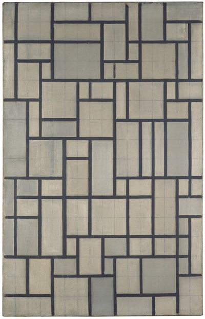 Sammensætning med gitter 2 af Piet Mondrian