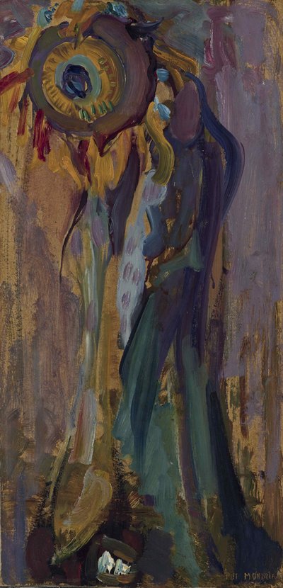 Døende solsikke I, 1908. af Piet Mondrian