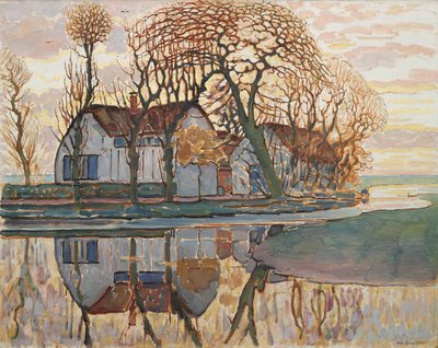 Gård ved Duivendrecht, c.1916 af Piet Mondrian