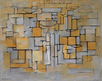 Maleri nr. II Komposition nr. XV Komposition 4, 1913. af Piet Mondrian
