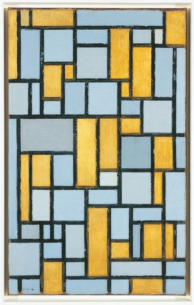 Piet Mondrian (1872–1944), Komposition i grå og okker, 1918 af Piet Mondrian