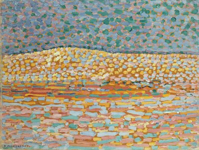 Pointillist Dune Study, Crest til venstre af Piet Mondrian