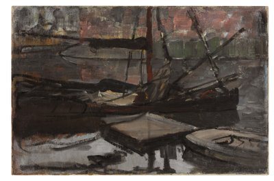 Studie til "Stadhouderskade", ca. 1899 (olie på lærred) af Piet Mondrian