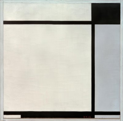 Tableau No.II, med sort og grå af Piet Mondrian