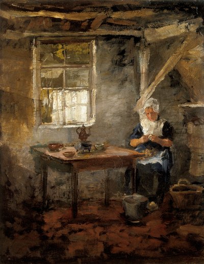 Kvinde i et hollandsk interiør, 1899 af Piet Mondrian