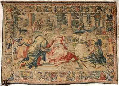Mark Antony og Cleopatra Tapestry af Pieter (attr. to) Coecke van Aelst