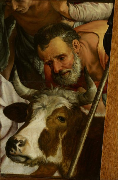 Hyrdernes tilbedelse (uddrag) af Pieter Aertsen
