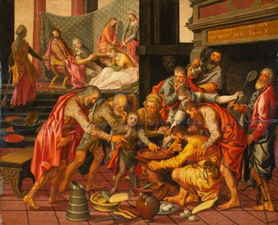 Kristus i Marta og Marias hus af Pieter Aertsen
