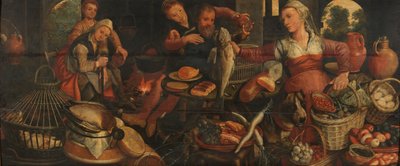 Køkken Scene af Pieter Aertsen