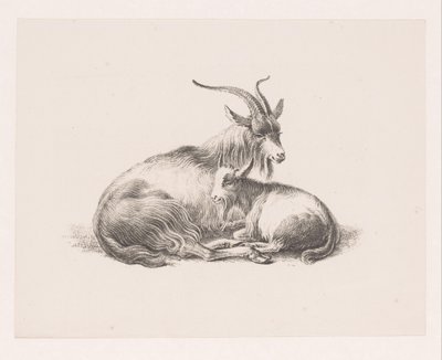Buk og en ged af Pieter Bartholomeusz. Barbiers