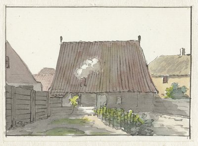 Hus med baghave af Pieter Bartholomeusz. Barbiers